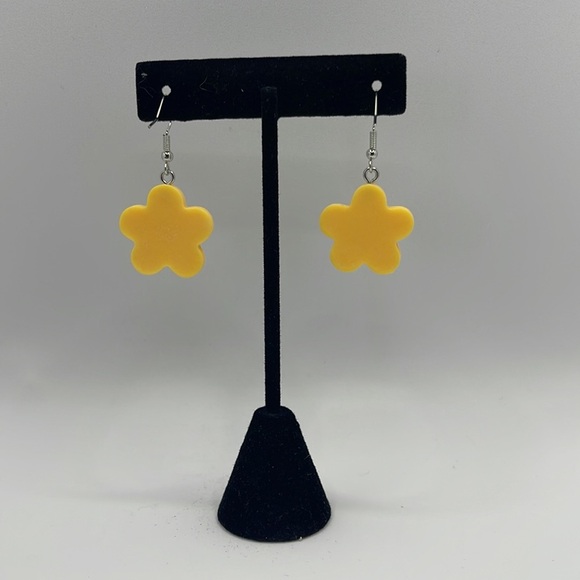 3 For $20 Cute Yellow Flower Drop Earrings - Retro Dangle Style  “You Pick 3” - Picture 6 of 7